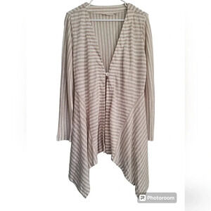 SOFT SURROUNDINGS STRIPED CARDIGAN, SIZE MEDIUM